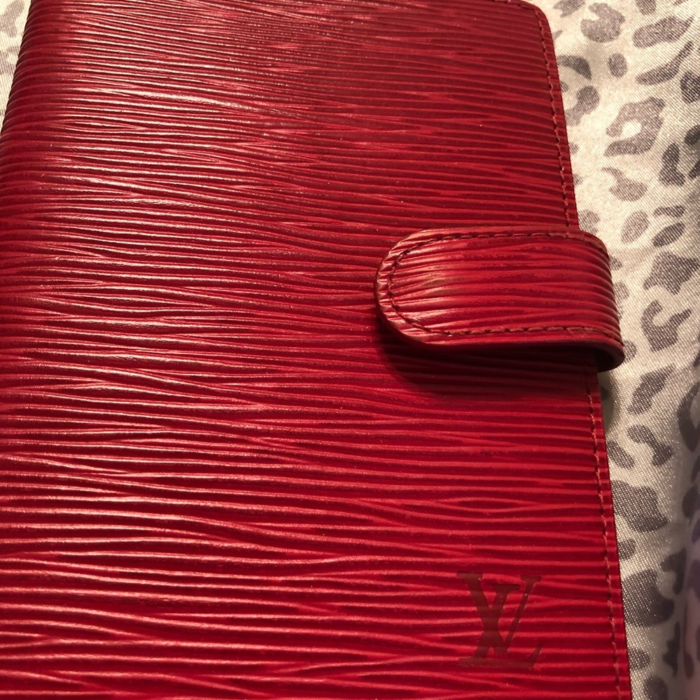 Louis Vuitton Red Epi Notebook PM